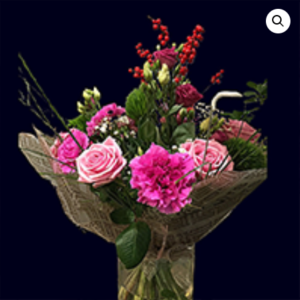 gėlių puokštė dėžutėje “gera nuotaika”